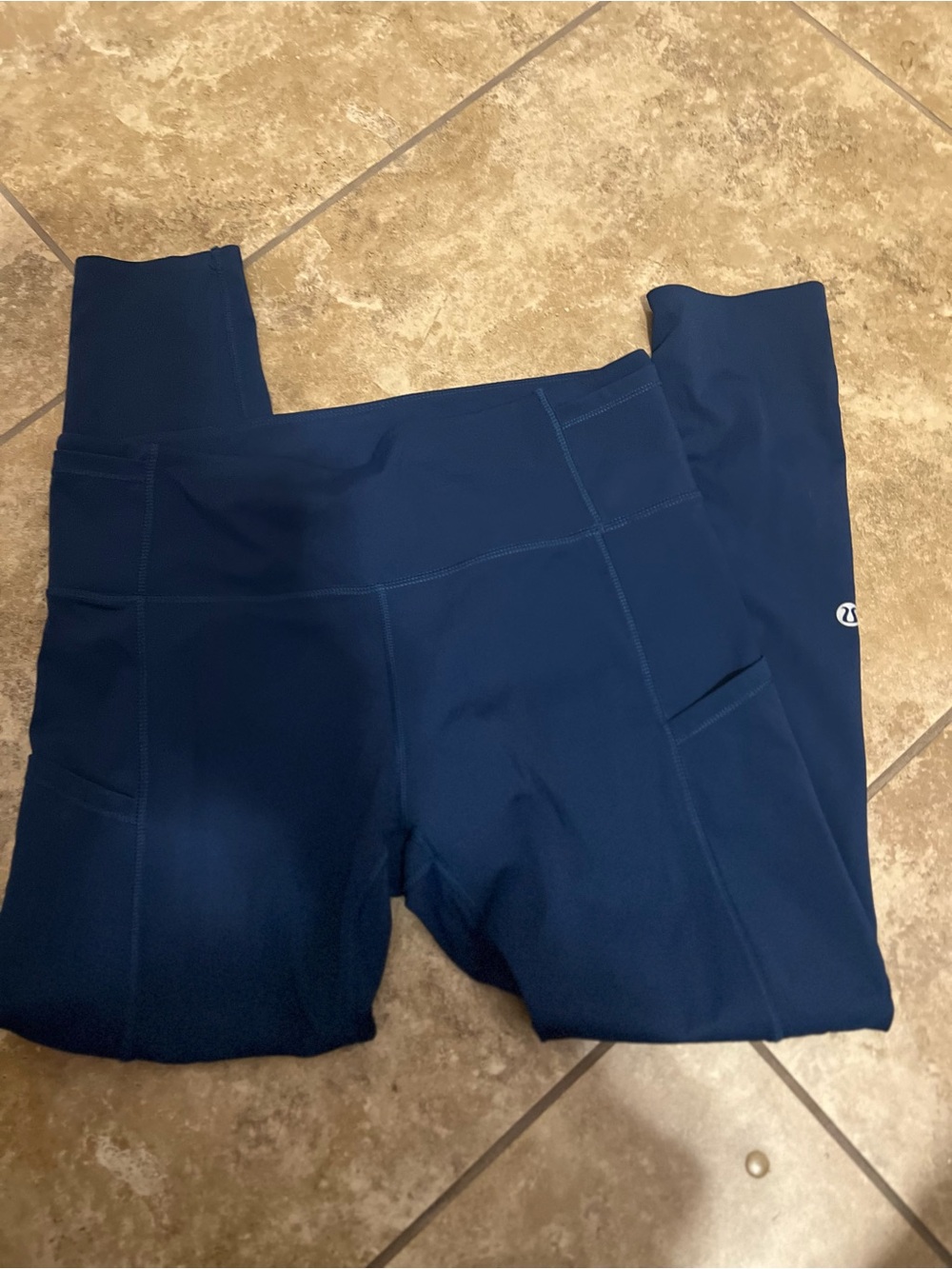lululemon athletica Navy Blue Leggings with Side Pockets